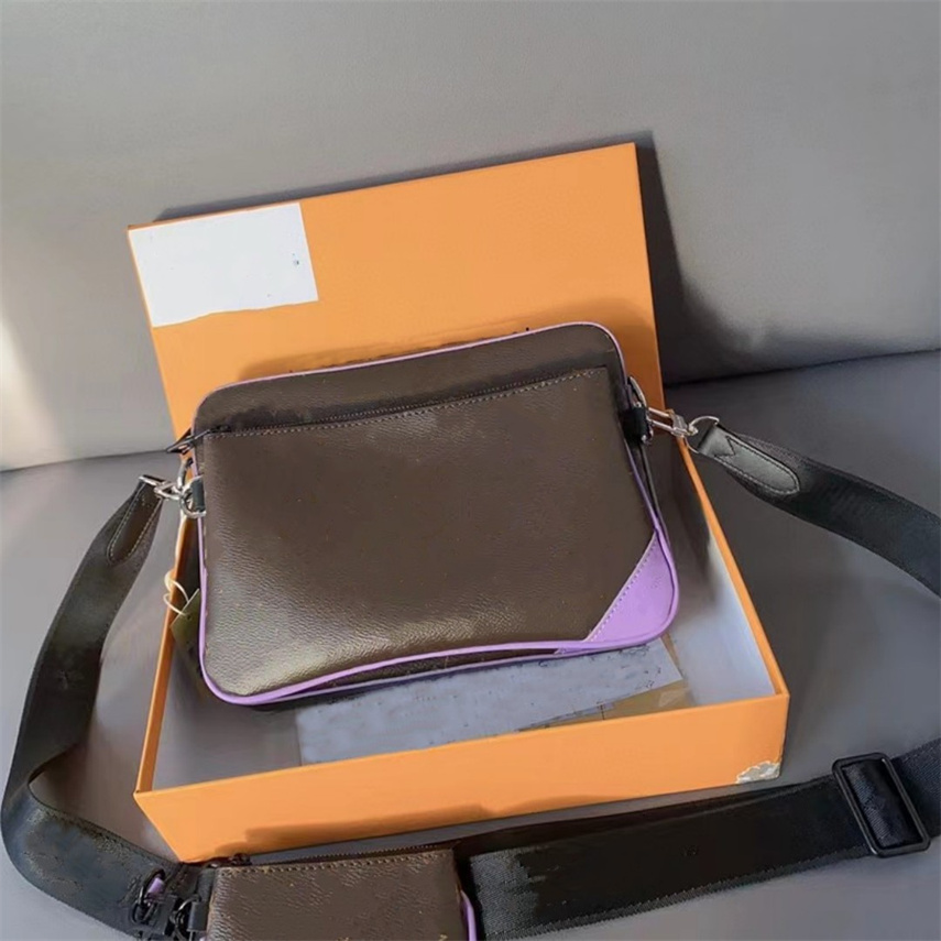 

Men Messenger Bag Mens Designer Shoulder Luxury Bags Mailman Handbag Boys Briefcase 3 In 1 Handbags, Box