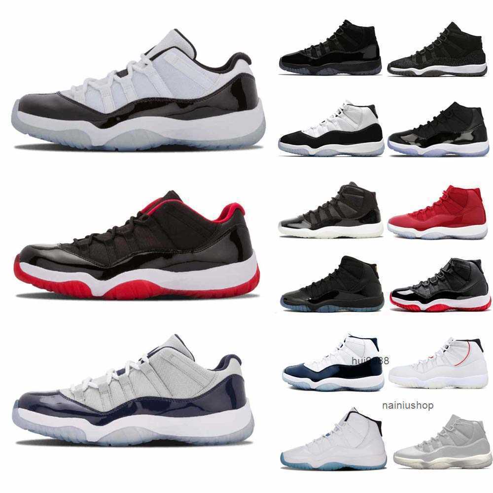 

2023 Basketball Shoes Trainers Sneakers Sports Shoe Low White Bred Blue Pantone Heiress Black Concord Men 11 11S 25Th Anniversary Legend Mens OG designer shoes, Concord with number 45