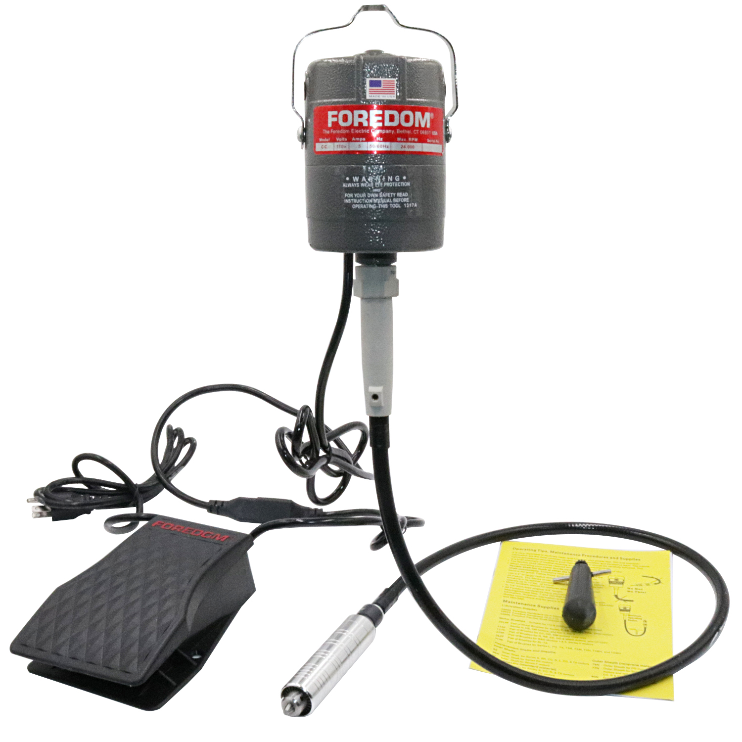 

SR Grinder Flexshaft Rotary Hanging Motor Foredom Full Set Flexible Shaft Polishing Machine Burnishing Grinding Rotary Tool Kit