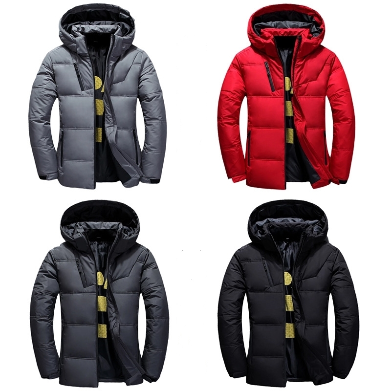 

Men's Down Parkas Autumn and Winter xdfv Short Jacket Lightweight Outdoor Sports Puffer Jackets Youth Turtleneck Removal 221125, Red