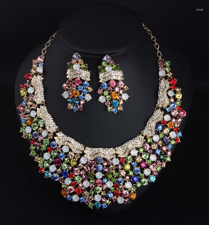 

Necklace Earrings Set XL15245 High Quality Fashion Luxury Crystal Women Wedding Jewelry, Picture shown