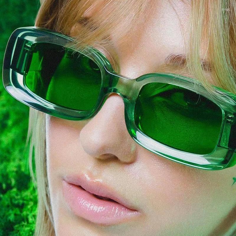 

Sunglasses Fashion Rectangle Women Sunglass Small Quare Vintage Candy Color Sun Glass Men Eyewear UV400 Black Yellow Shades