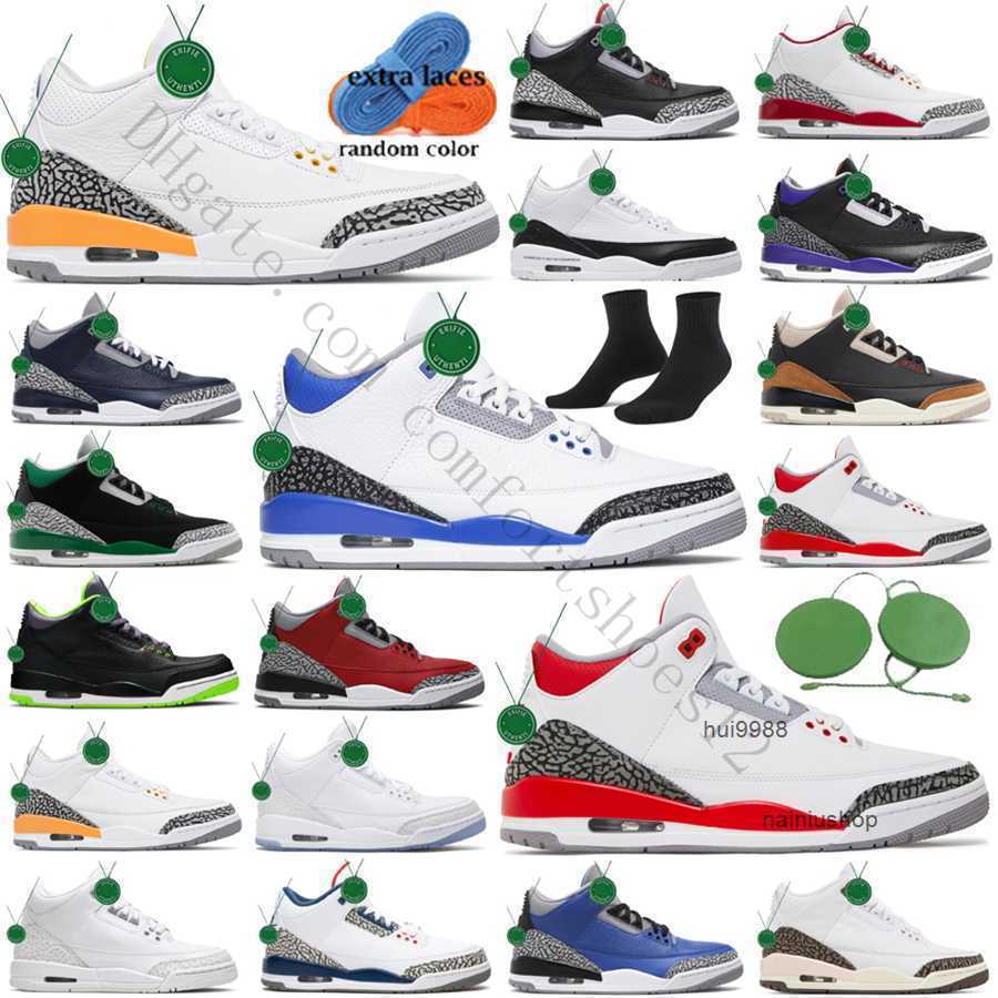 

Basketball Shoes Sneakers Air White Racer Blue Cool Grey Ducks Court Purple Green Red Black Cement Pure Rust Pink Jumpman 3S Jordens 3 Mens JORDON JORDEN, Color # 15