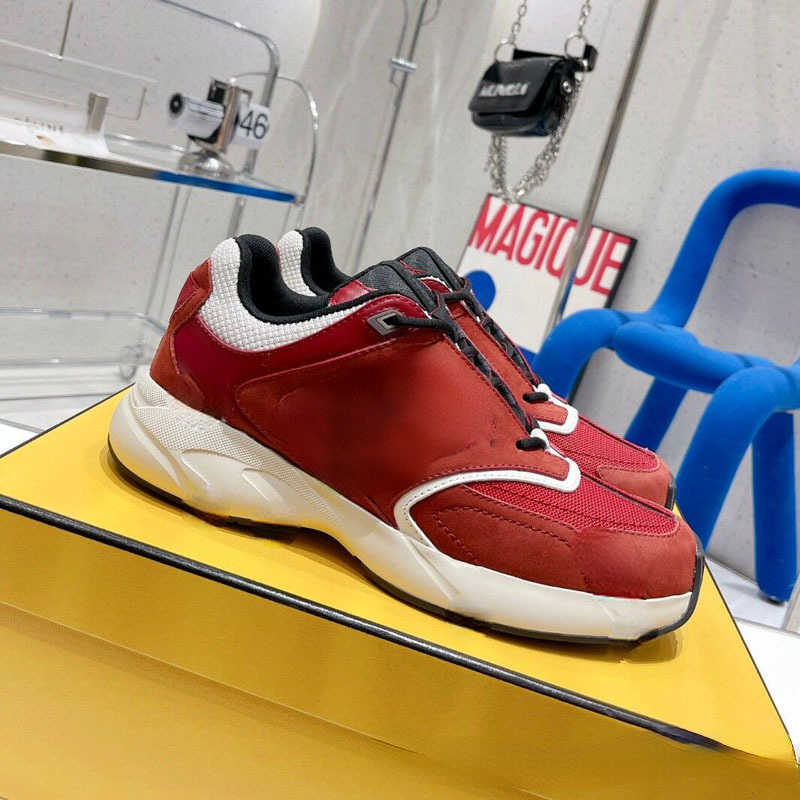 

Brand Casual Shoes designer design Thick soled lovers' running Spring 2022 New in upper sports Small white shoes Fashion mesh single shoes size 35-45, Red