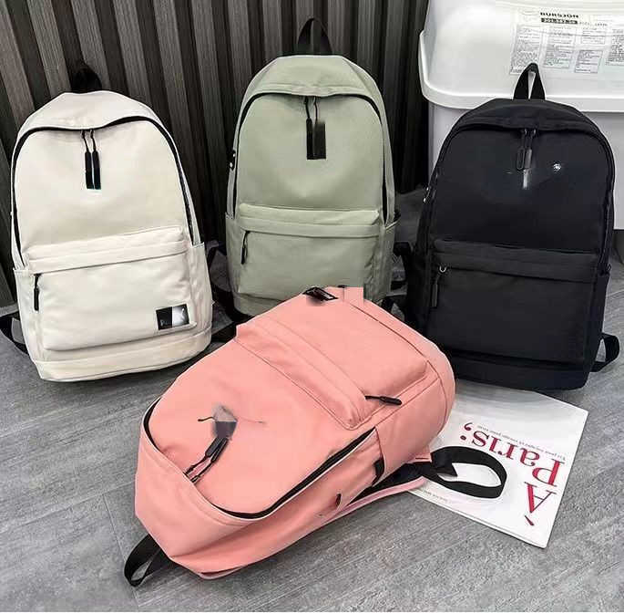 

Backpack Style 2022 new fashion brand backpack simple high-capacity junior high school student schoolbag men and women leisure outdoor travel bag, Pink