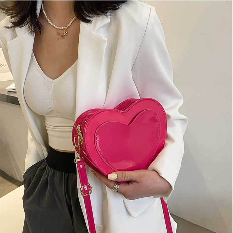 

Totes 2022 New Crossbody Bags Purses Cute Peach Heart Trendy Fashion Simple Western Style Popular Bags for Women Purses and Handbags Y2211, Pink