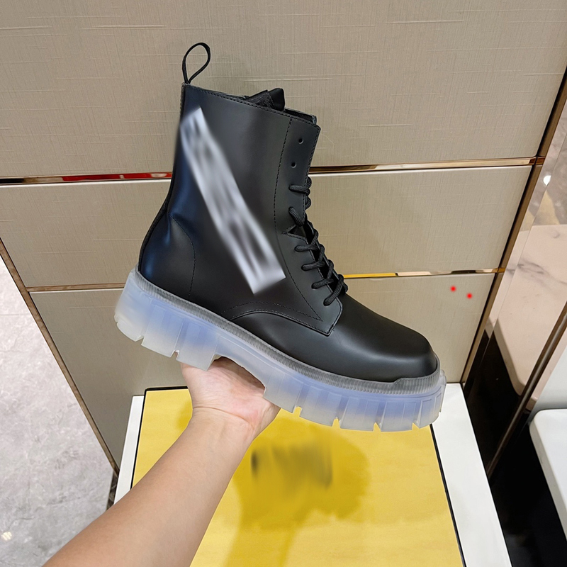 

2023 Man Martin Boots for Woman Black Genuine Leather Autumn Winter New Matte Fashion Wearing Top Designer men Dress Shoes Size 39-45 -M253, Picture color