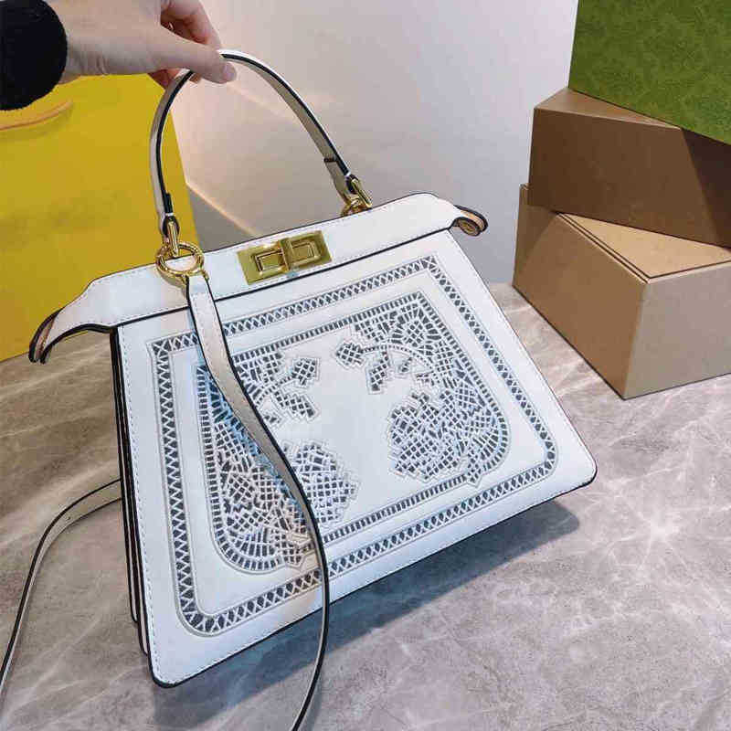 

New Shoulder Bags Embroidered Handbag High Capacity Messenger Fashion Wallet Brand Designer Genuine Leather Purses for Women 1127