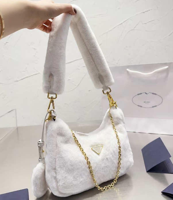 

Designer Shoulder Bag Hobo Crossbody Bags Underarm Bag Chain Plush Hand-Carrying Bags Women, Aspic