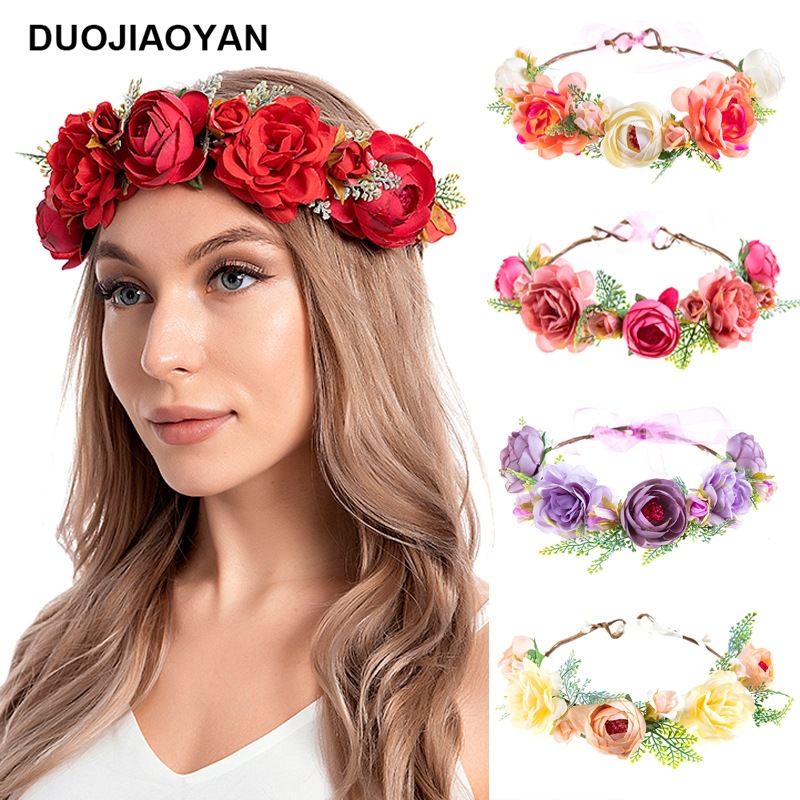 

Bridal wedding dress headband wreath romantic photography jewelry 234