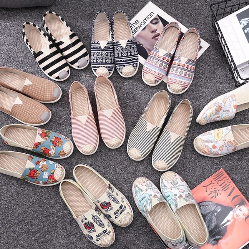 

Spring new cloth shoes women soft sole lazy canvas trade shoes comfortable fisherman shoes Korean version of everything