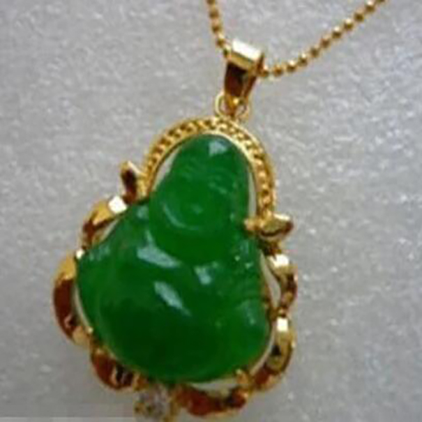 

Stunning Jewellery New Buddha Green JADE Necklaces Pendant