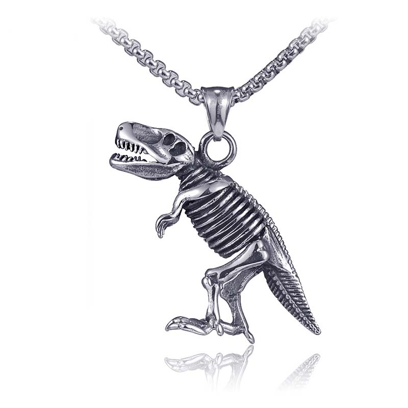 

Celtic Dinosaur Skull Pendant Necklace Stainless Steel Necklaces Chain Man hiphop Fashion Fine Jewelry