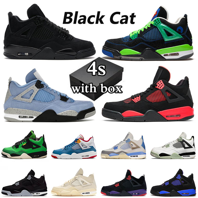 

4 4s Sail Violet Ore Mens Basketball Shoes Sneakers Midnight Navy Cool Grey Patent Starfish University Blue Oreo Bred Black Cat Dark Mocha Women Sports Retro Trainers, C46 starfish 40-47