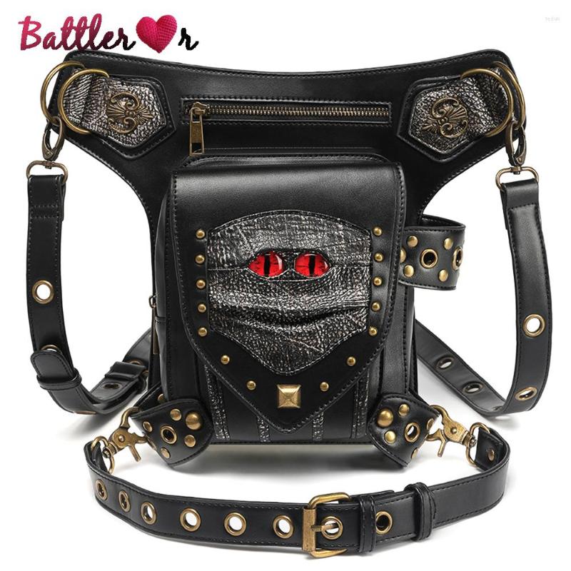 

Waist Bags Unisex Medieval Steampunk Retro Rock Belt Bag Ladies Shoulder Messenger Female Waistbag Chain Cosplay Accessories, Bzb2428
