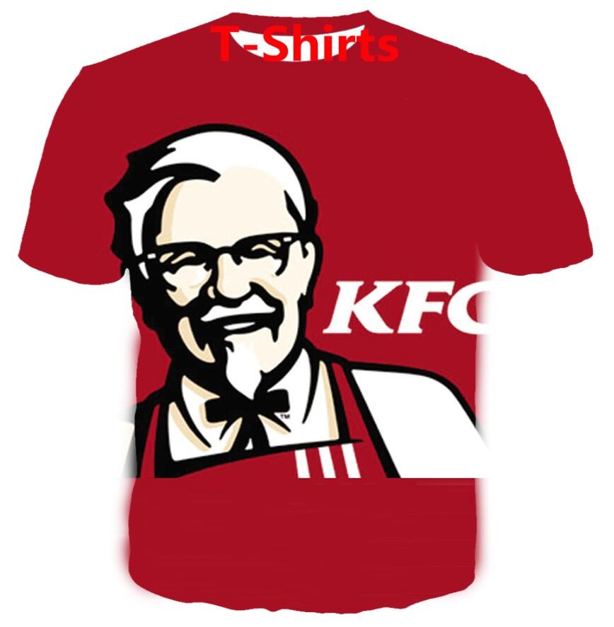 

Hip Hop Sportwear Punk Casual Loose Track Pants Autumn Men Cool Print KFC 3d T-shirt, Color of picture