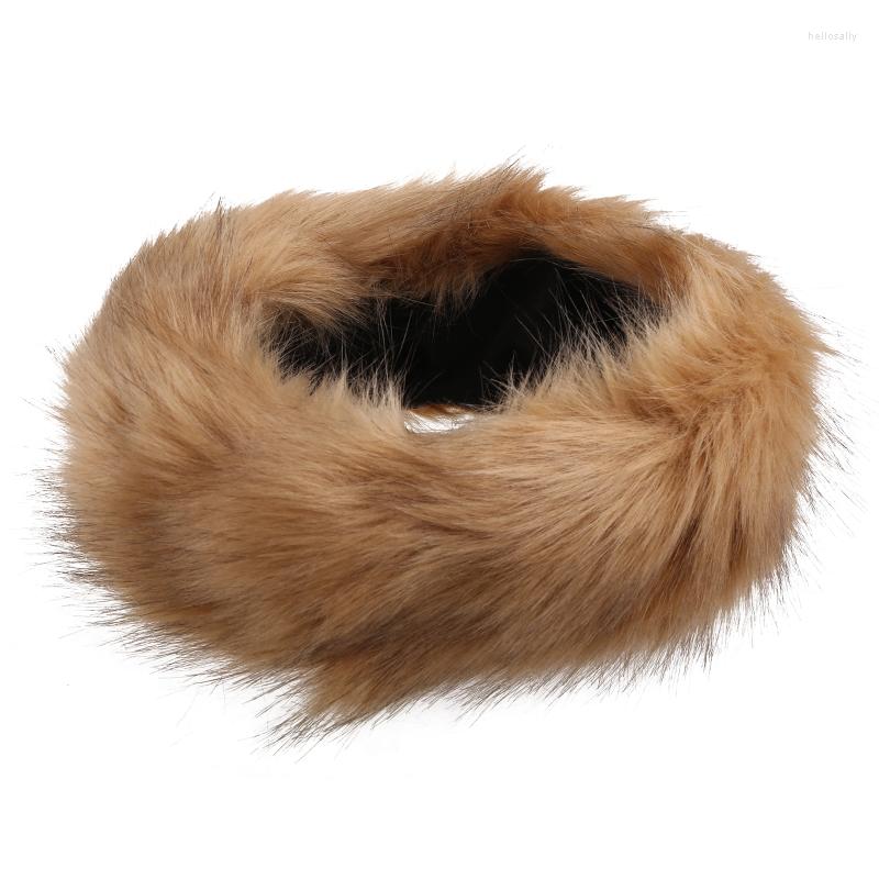 

Berets Winter Furry Hairband Elastic Faux Fur Headband Hat Ski Hats Outdoor Ear Warmer Soft Warm Earmuff For Head Wraps, White