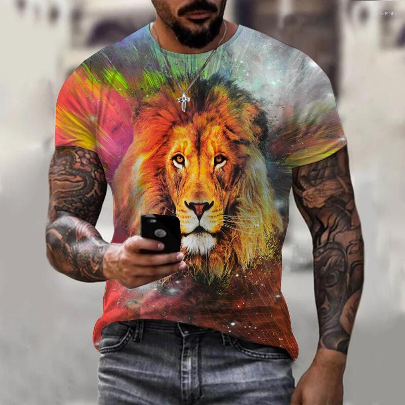 

Men's T Shirts Trendy Cool Lion Graphic Versatile 3D For Men 2022 Summer Streetwear Fashion All-Matched T-Shirt Camisetas Tops Tee, Tx2