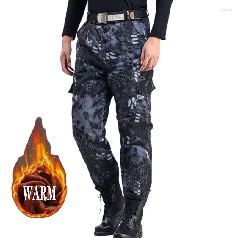 

Men's Pants Winter Cotton-padded Trousers Mens Thickened Waterproof Outdoor Work Warm Pant Men Camouflage Loose Male Clothes, Sky blue