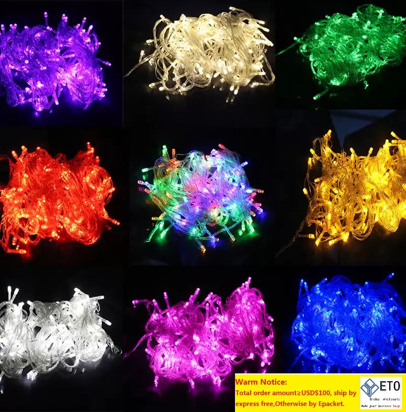 

200M 200 meter Christmas Xmas 10 meters 100LED 100 LED String lights flash window curtain Light holiday led light By DHL