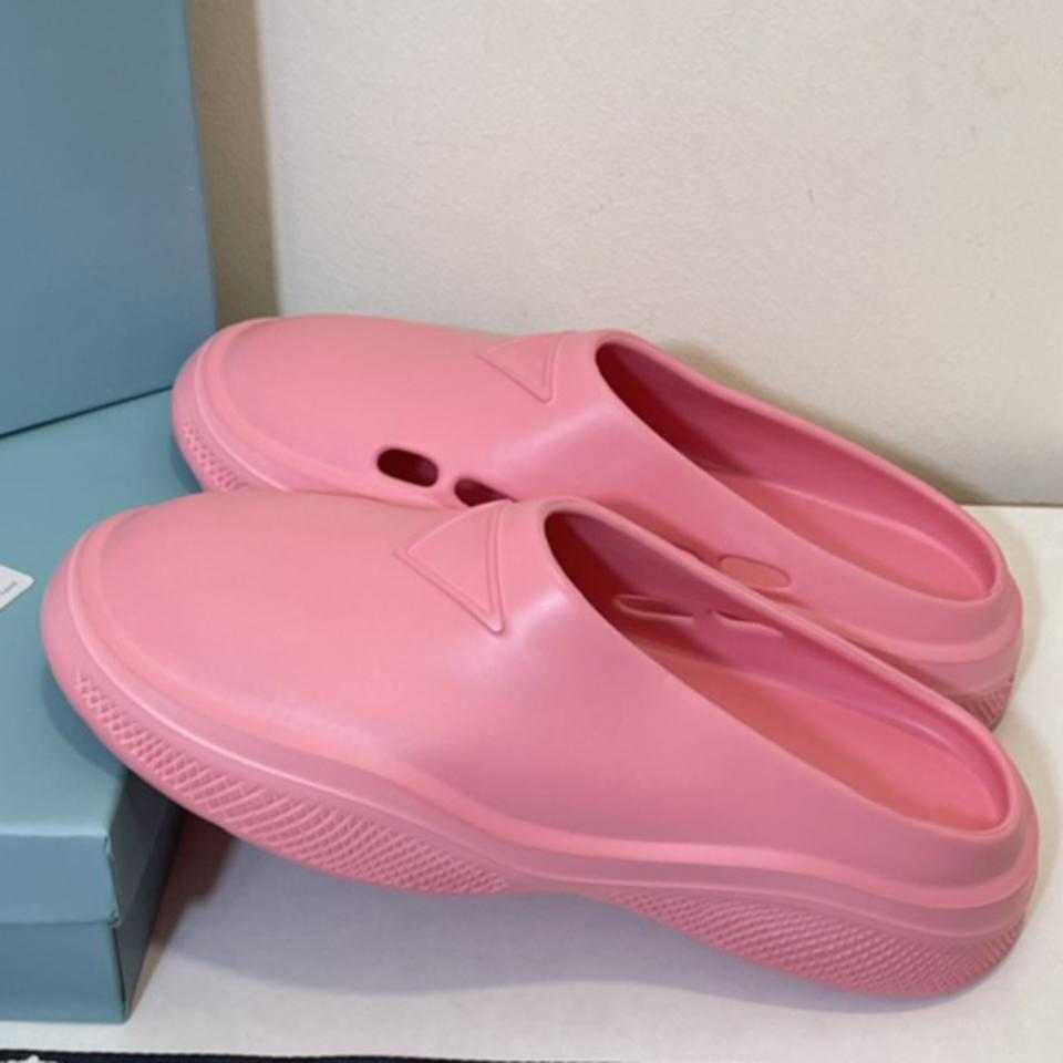 

prad Designer Sandals Women Slippers Foam Rubber Sandals Men Embossed Slides Triangle Tone Contemporary Slids Prads 3FJI