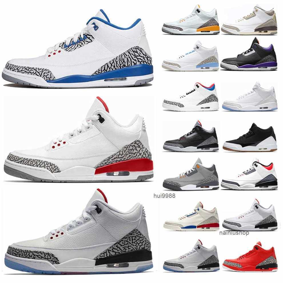 

2023 Men'Sneakers 3 Jumpman Basketball Shoes 3s Top Quality Rust Pink Racer Blue UNC Midnight Navy Georgetown Black Cement Cool Trainers sports OG designer shoes, # 18