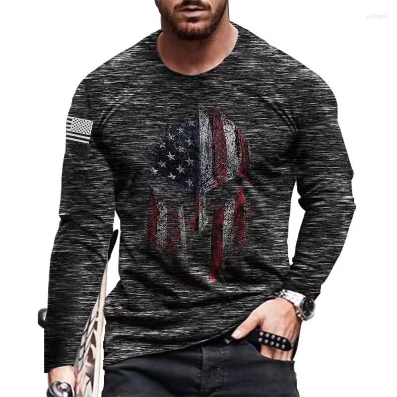 

Men' T Shirts Men' Long Sleeve Vintage Knight 3d Print Imitation Cotton Crew Neck Loose Fashion Casual Skeleton Tops T-shirt For Men, Cxhl1020-64