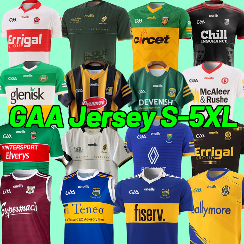 

2022 Kerry Galway Dublin GAA jersey 22 23 Roscommon Louth TIPPERARY Wicklow Kerry Hurling Derry Cork shirt Armagh Longford New York Kildare vest, As shown