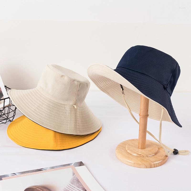 

Ball Caps Double Fisherman Hat Female Xia Han Edition Tide Joker Big Along The Sun Block Uv Face Shade, Black apricot