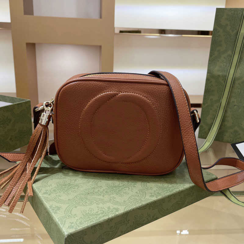 

Soho Disco Camera Bag Crossbody Shoulder Bags Women Handbag Purse Genuine Leather Classic Letter Clutch Zip Wallet Tassel Pendant Multic