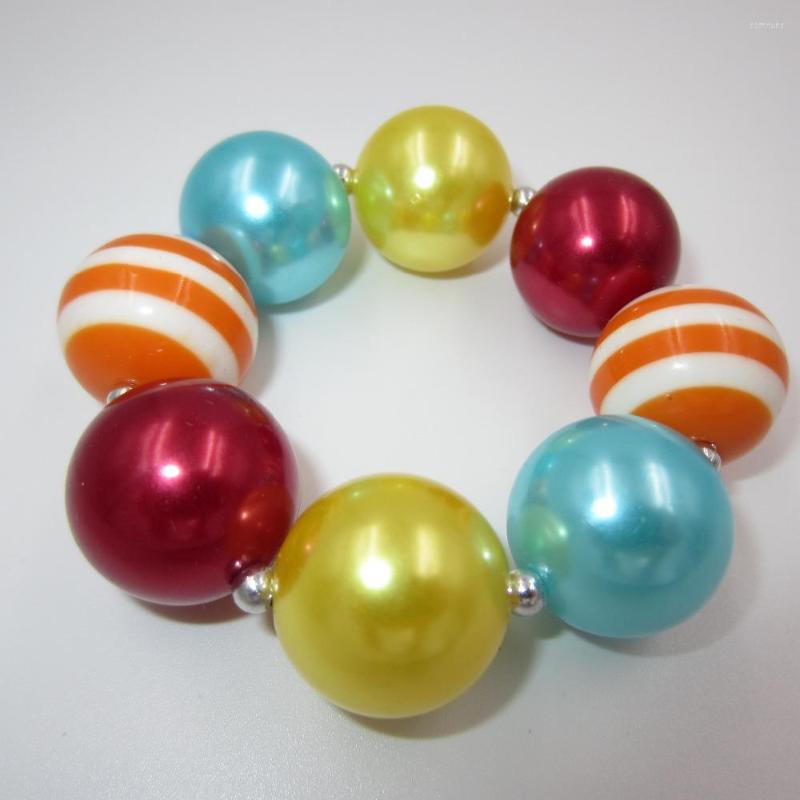 

Strand Lovely Kids Bracelets Child Elastic Band Bangle Chunky Beads Bubblegum Girls Bracelet Bangles Children Jewelry