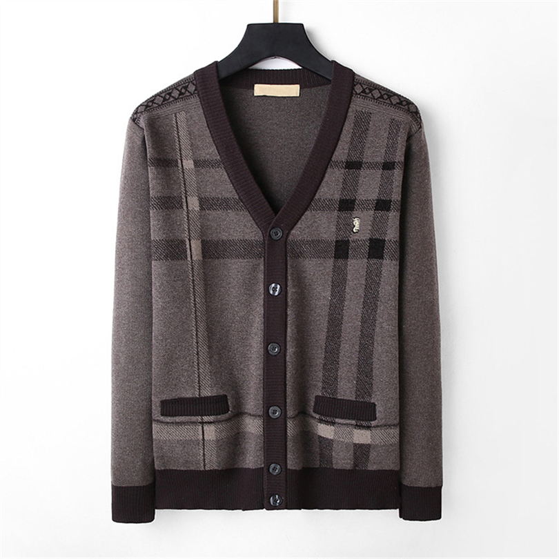 

Luxury Mens sweaters Women's Designer sweater Knitted Cardigan pocket Long-sleeved Fashion Knitwear ShirtsCouple sweater coat Black Khaki -3XL 02