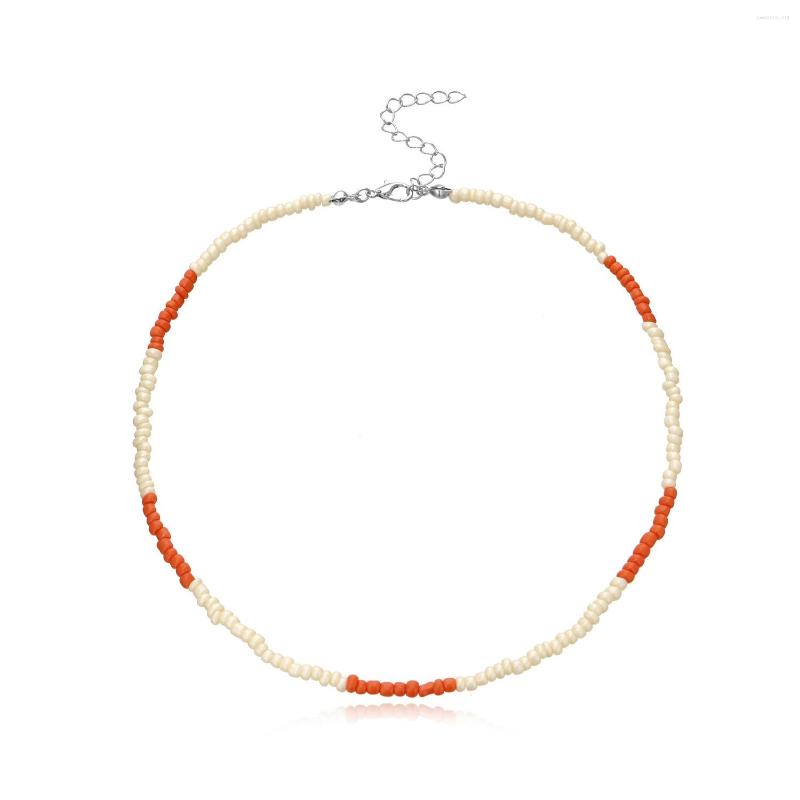

Choker Handmade Seed Bead Fashion Bohemian Colorful Beaded Short Collar Necklace For Women Beach Party Jewelry Gift