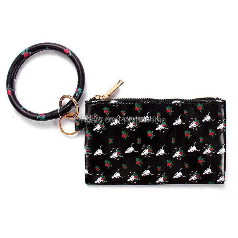 

Keychains Lanyards 14 Styles Womens Clutch Bags Tassel Pendant Leather Wristlet Keychains Wallet Cell Phone Wallets Key Holder Ban Dhgdb