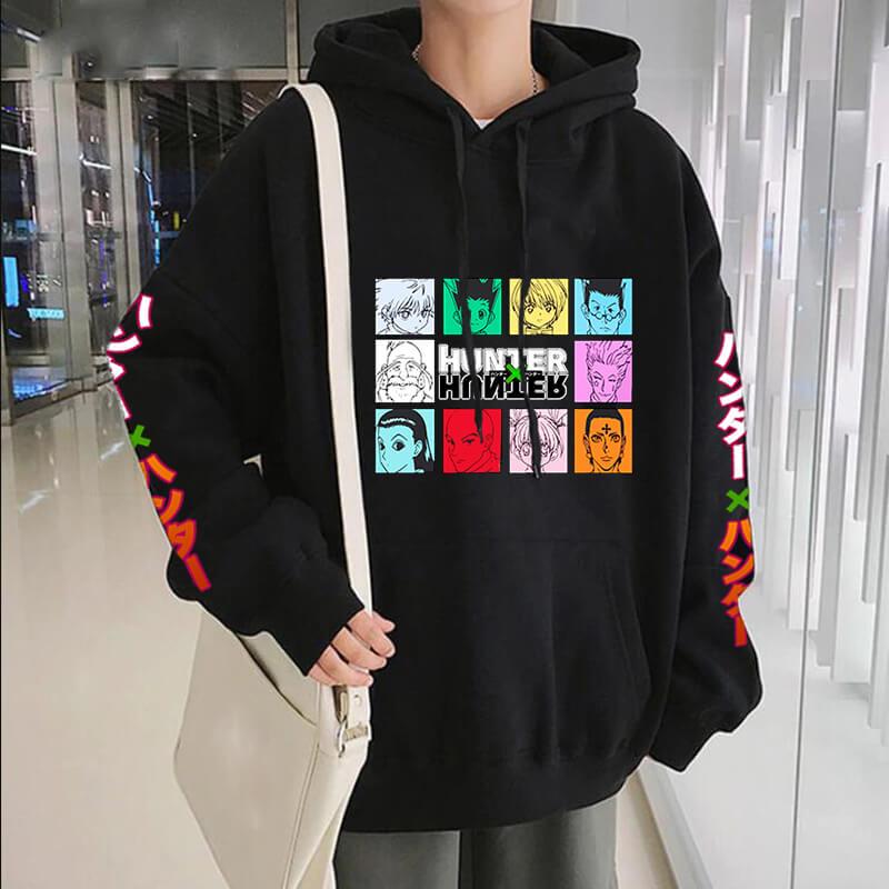 

Men' Hoodies & Sweatshirts Anime Hoodie X Killua Leorio Kurapika Gon Hisoka Sweatshirt Funny Harajuku Hoody Men Streetswear Pullover, Soild color