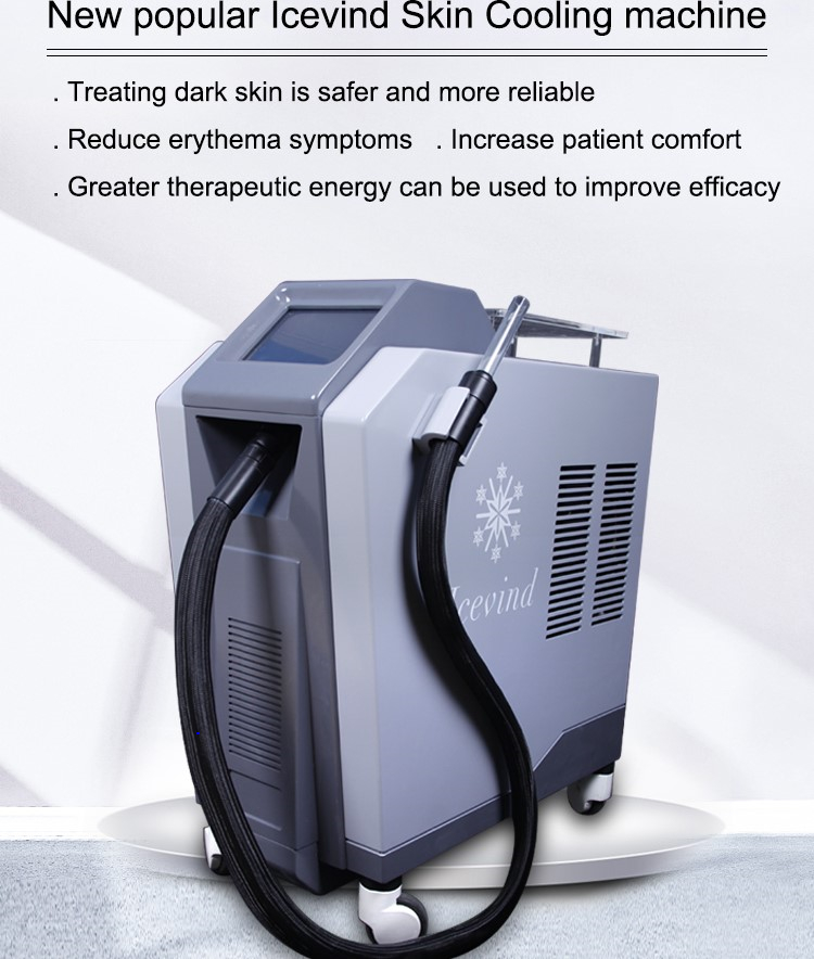 

Wholesale Salon Cold wind COOL Therapy Machine Use with laser device cryotherapy ICE Air Cooling system For Pain Relief skin cooler During Laser Treatment equipment