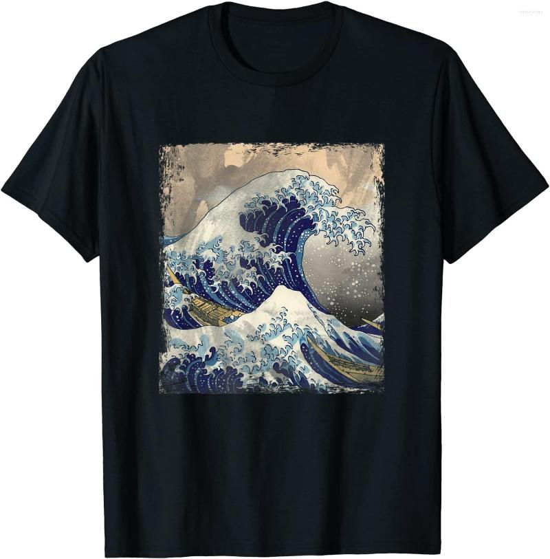 

Men' T Shirts 2022 Summer Men T-shirt Kanagawa Japanese Vaporwave Samurai Artwork Great High Quality Short Sleeve Tops -3XL, Kelly green