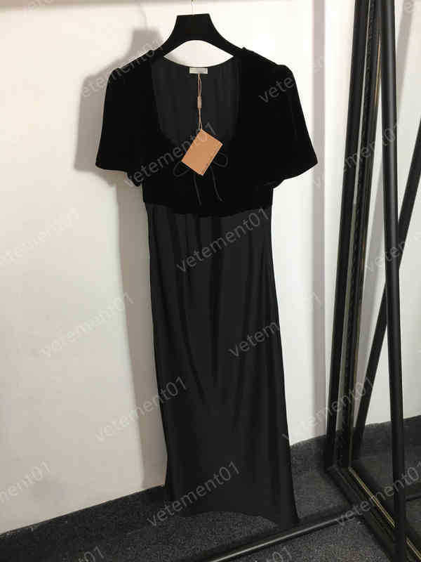 

Designer Dresses Womens Panelled Chiffon Lace Breathable Short Sleeve Dress Luxury Women Summer Dresses For Wedding Party