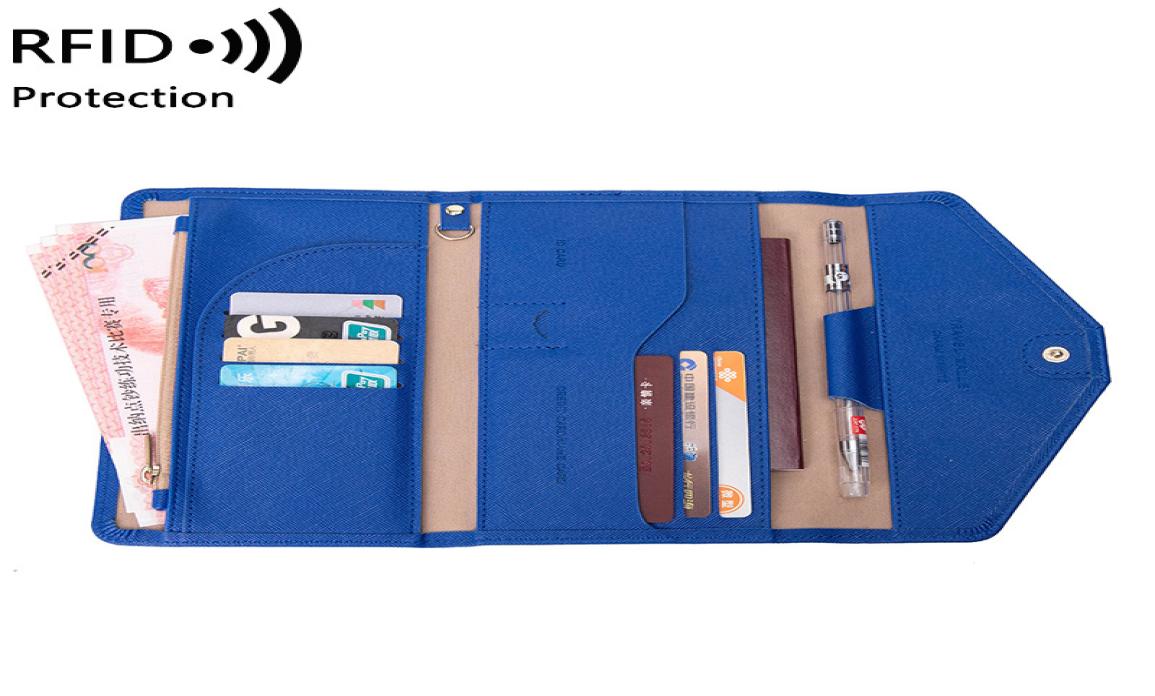

New Wallet TriFold ID Holder RFID Card Holder Travel Passport Bag XYY16556334922, Red