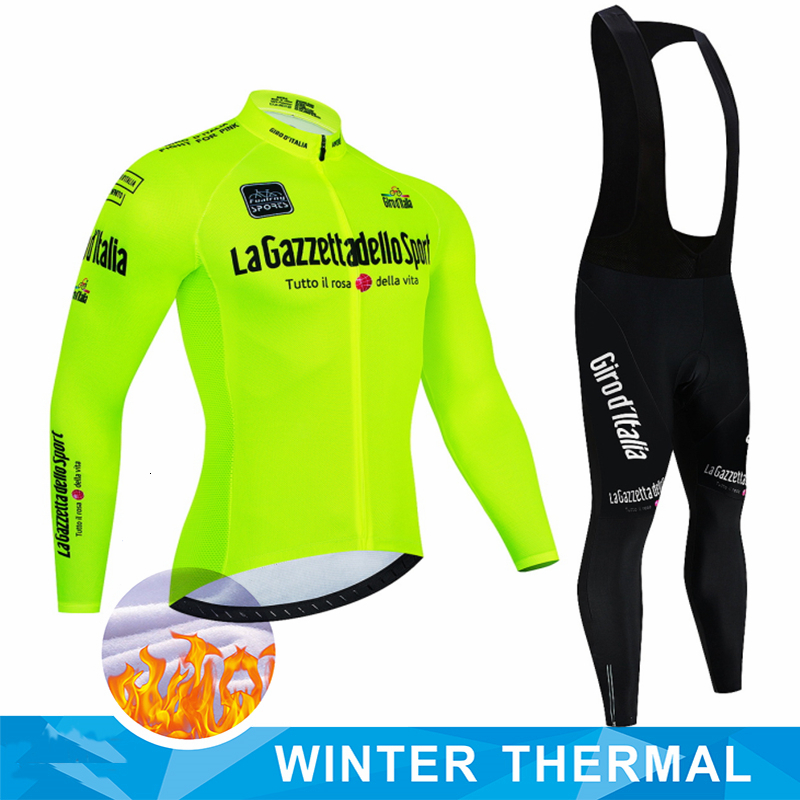 

Cycling Jersey Sets Tour Of Italy Warm Winter Thermal Fleece Men Outdoor Riding MTB Ropa Ciclismo Bib Pants Set Clothing 221125, Inner fleece version