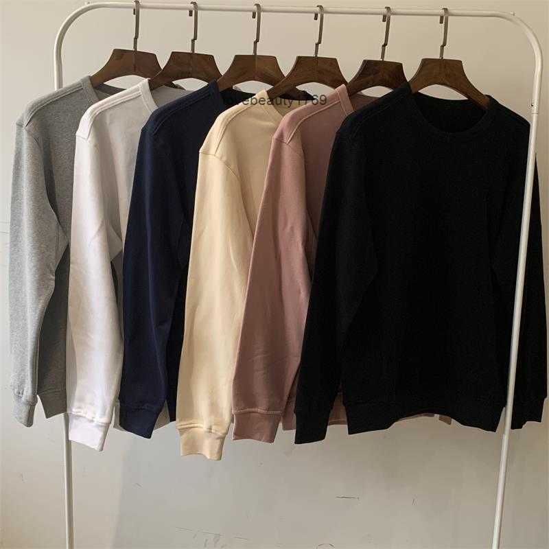 

Men's Hoodies Sweatshirts 21fw22ss Weilunten Crewneck Sweatshirt Stone Round Neck Plush Sweater Islandvg72, Beige