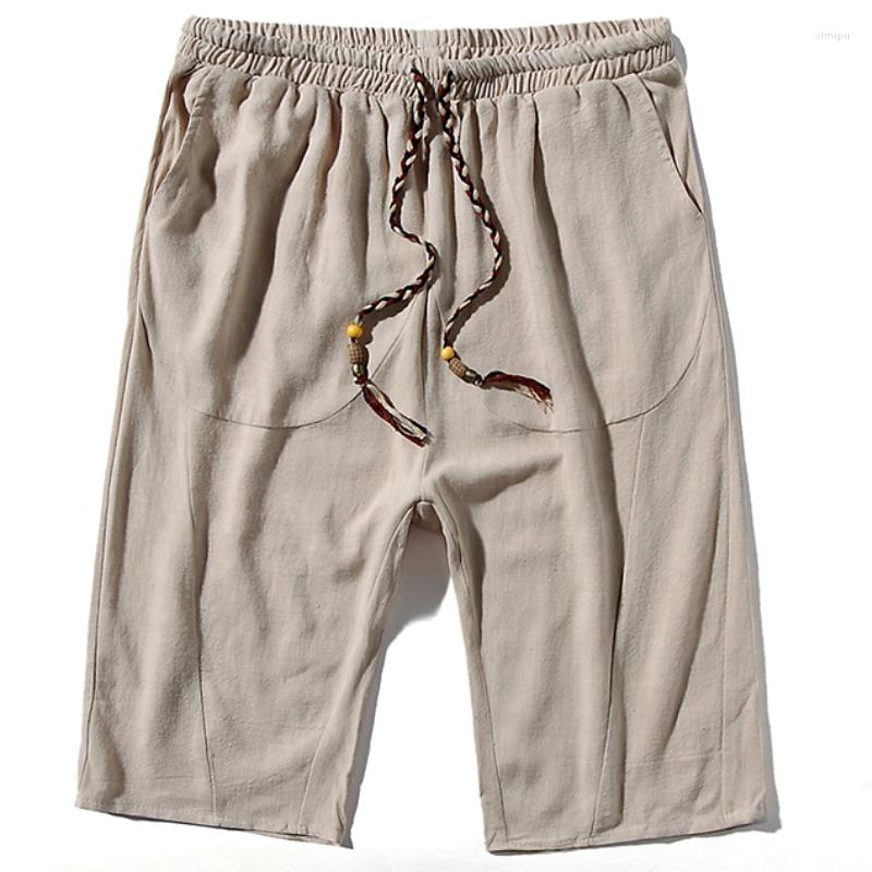 

Men's Pants Fashion Men Harajuku Harem Mens Summer Cotton Linen Joggers Male Vintage Chinese Style Drawstring Sweatpants, Black(asian size)