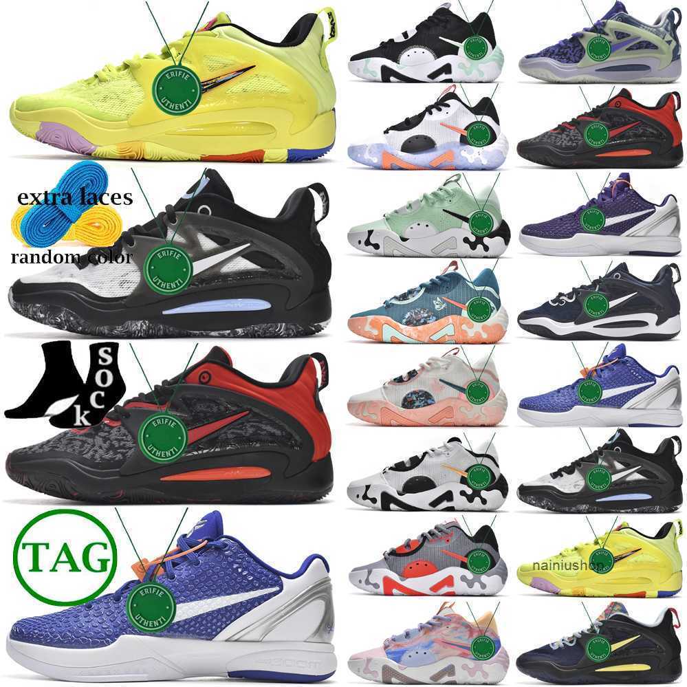 

2023 2022 Panda KD 15 Midnight Navy Basketball Shoes for Men Women Black Red EP Beginnings Light Lemon Twist Sneakers PG 6 Mint Green Infrared OG designer shoes, Color # 5