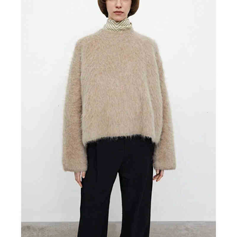 

Women's Sweaters wool sweater women's lazy wind Pullover soft waxy top round neck long sleeve I7I8, 2# box