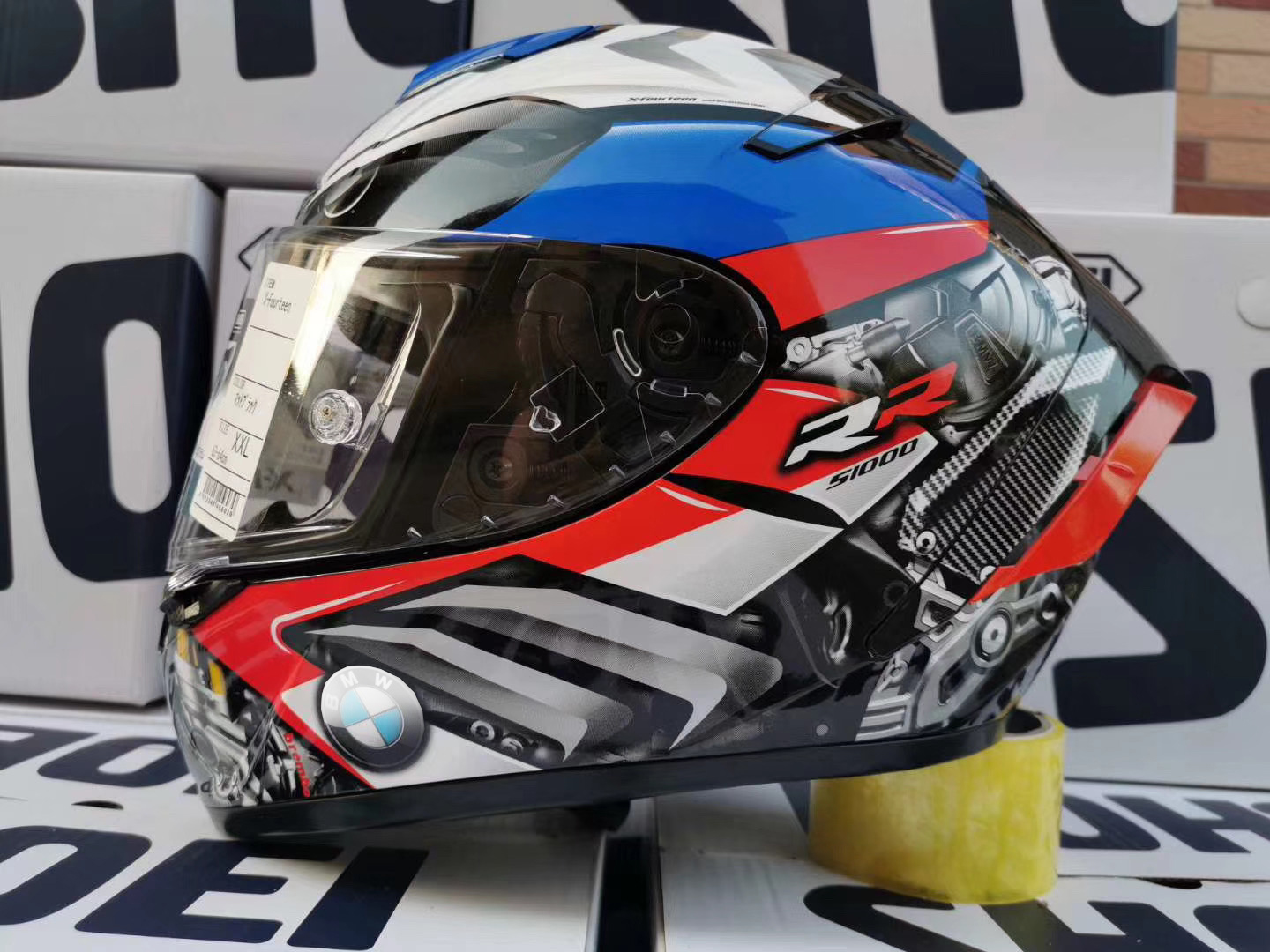 

ull Face X14 BMmWw RR1000 Motorcycle Helmet anti-fog visor Man Riding Car motocross racing motorbike helmet-NOT-ORIGINAL-helmet M L  XXL, Clear+sliver 2 visors