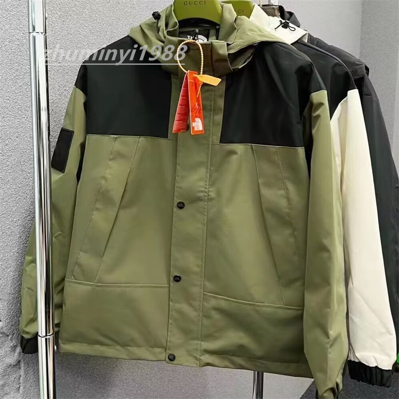 

2022 Spring New Men's Jackets north brand designer Men and women color matching hooded Windbreaker luxury coat platform Sports outdoor wind proof coat R6, Color 3