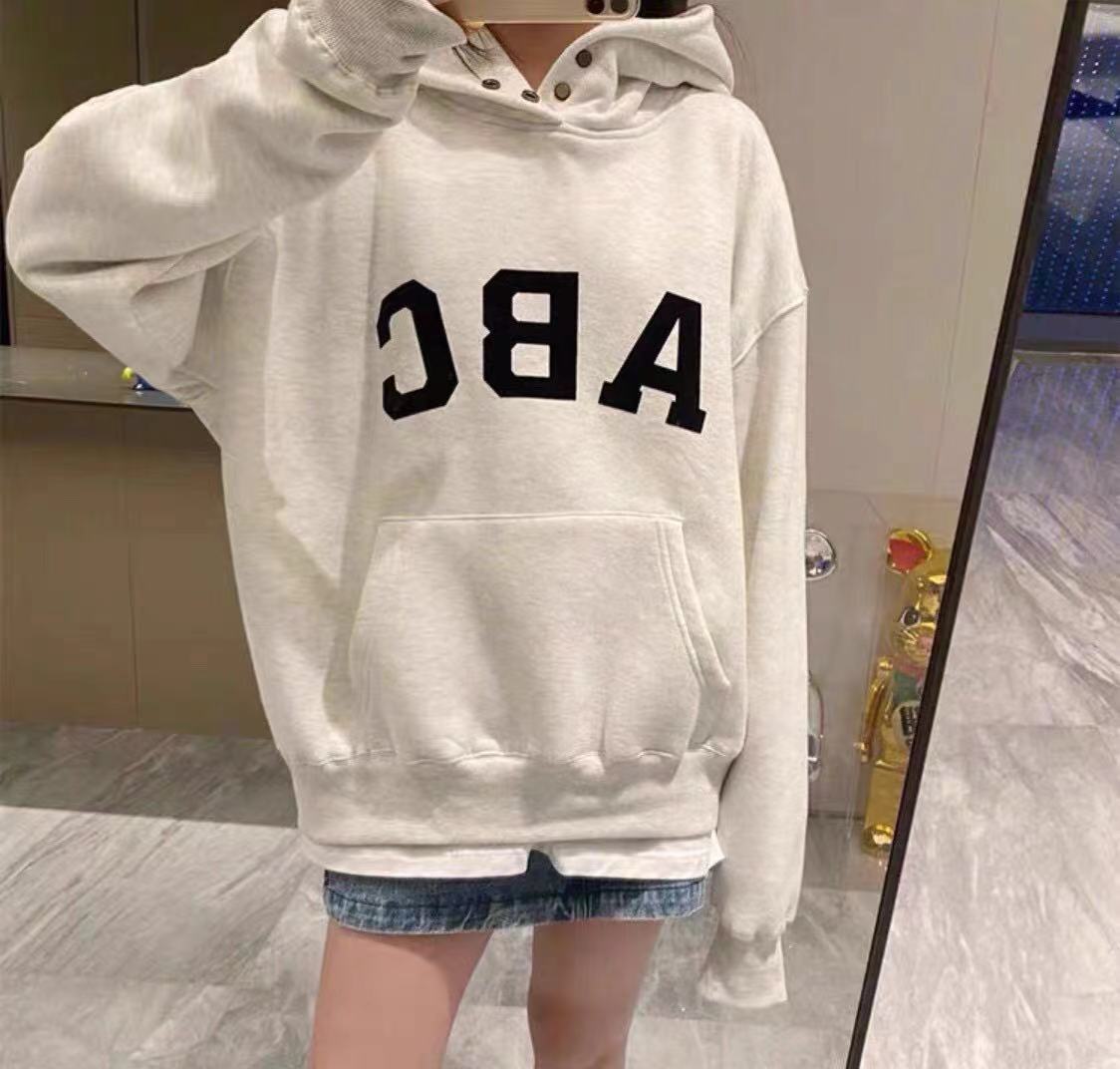 

mens hoody letter printed hoodies pullover sweatshirts loose long sleeve hooded jumper men quality women Tops clothing over, Ld906