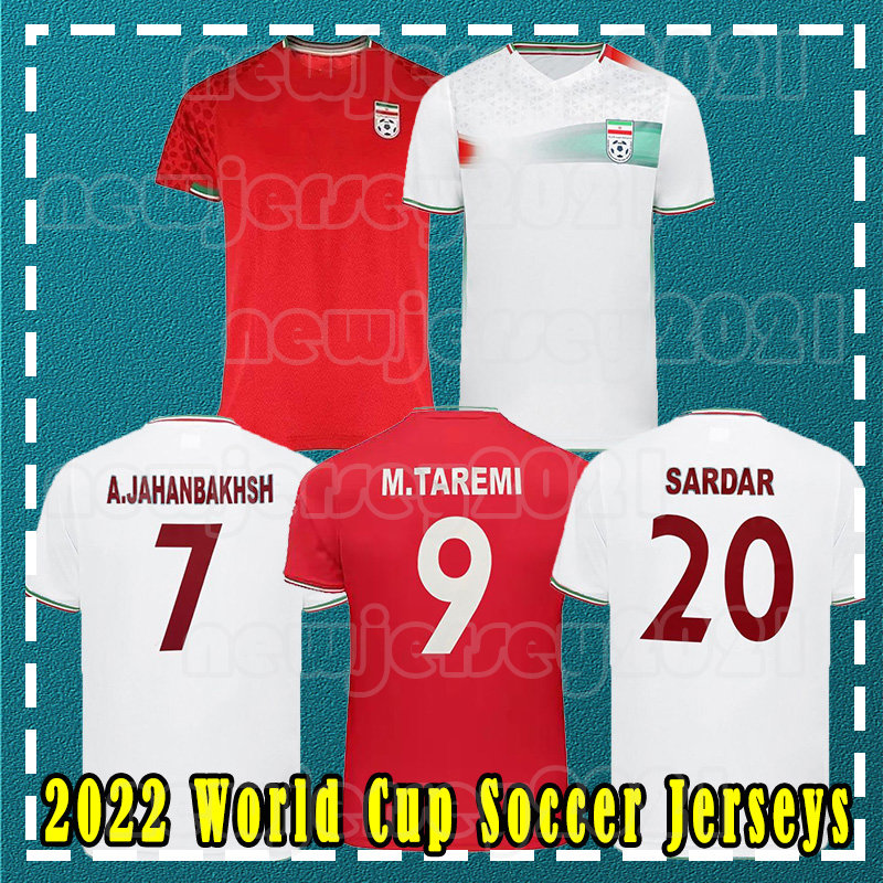 

Men Iran Soccer Jerseys National Team A.JAHANBAKHSH M.TAREMI ANSARIFARD GHODDOS MOHARRAMI SARDAR Azmoun Hosseini Jahanbakhsh home away Football Shirt Uniforms, Men jersey+patch(yi lang)