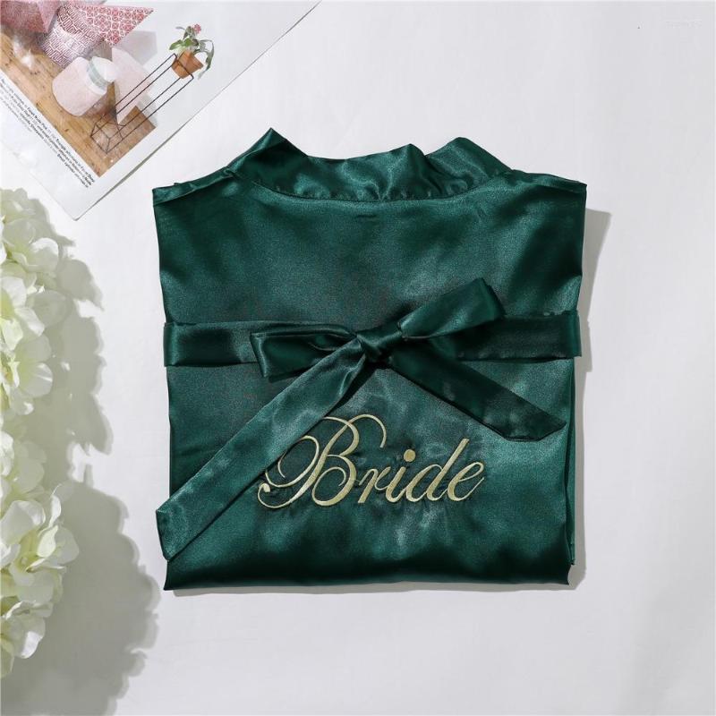 

Women's Sleepwear Green Silk Bridesmaid Bride Robe Sexy Women Short Satin Wedding Kimono Robes Nightgown Dress Woman Bathrobe Pajamas, Pink bridesmaid