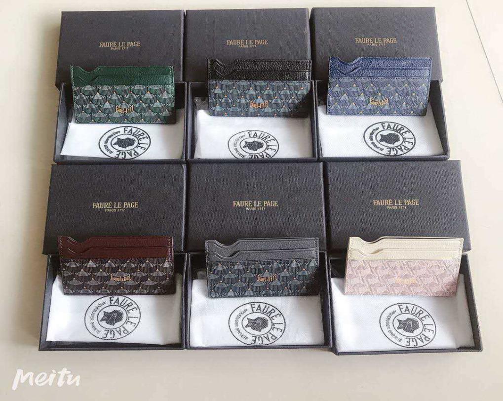 

Mens Women Faure Le Credit Card Holders Fashion Classic Mens Mini Bank Card Holder Small Wallet Slim Real Leather Wallets Wtih Box5086449, Navy blue